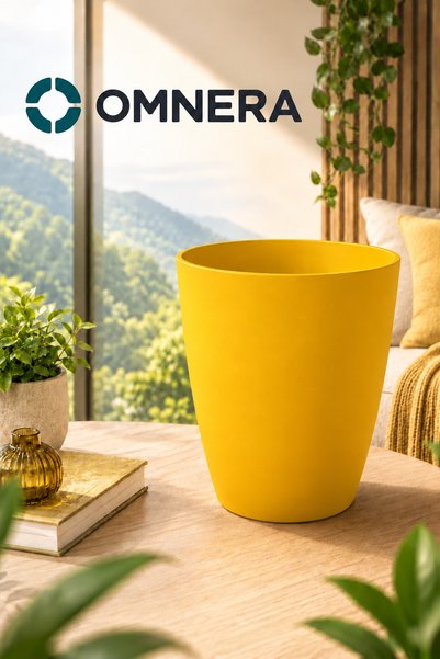 OMNERA 12 Pot Dekoratif Sarı Orkide Saksısı | Modern Tasarımlı İç Mekan Bitki...