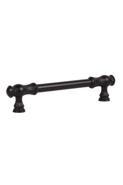 KOÇSAN Şehzade Black 128 mm Handle—Luxury Country Kitchen Cabinet Drawer Handle