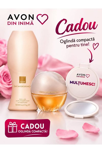 AVON Set Apa de parfum Incandessence, 50ml + Deodorant roll-on Incandessence