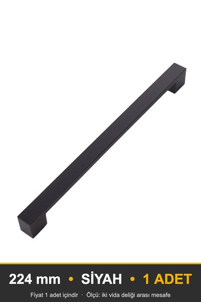 KOÇSAN Narcissus Black 224 mm Handle Luxury Country Kitchen Furniture Cabinet...