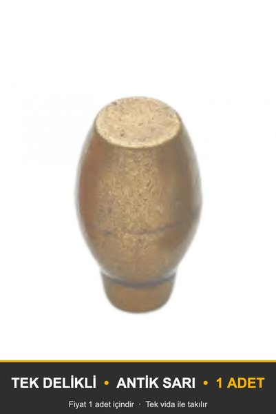 KOÇSAN Tulip Antique Yellow Button Handle Luxury Country Kitchen Furniture Ca...
