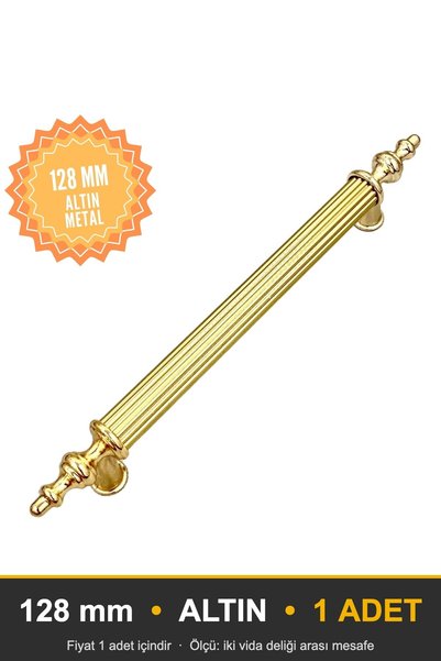 KOÇSAN Elif Gold 128 mm Handle, Luxury Country Kitchen Furniture Cabinet Draw...