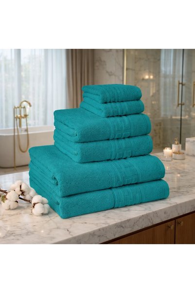 OEM Set 12 prosoape hoteliere verde închis, bumbac 100%, 550 g/m²