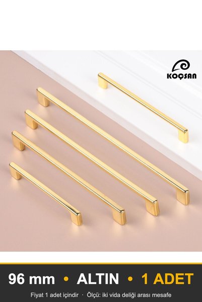 KOÇSAN Delicate Gold 96 mm Handle Luxury Country Kitchen Furniture Cabinet Dr...