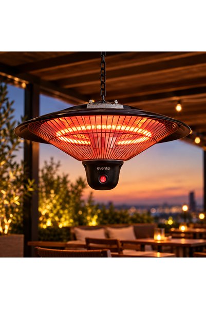 Evento Avize Tipi Yeni Nesil Isıtıcı – Kumandalı & Işıklı Tavan Isıtıcısı – B...