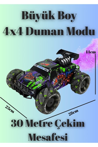 Boratila Toys 2.4Ghz 4X4YanYan Giden Buharlı 360Dönen MotorSesli 1300Mah Işık...