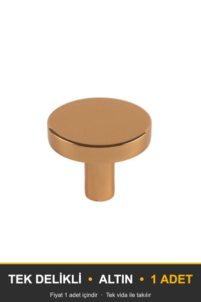 KOÇSAN Efsun Gold Button Handle Luxury Country Kitchen Furniture Cabinet Draw...
