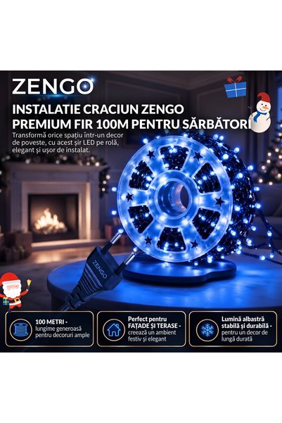 Generic Instalație de Crăciun Model 6027 Liniară Flash, 1000 LED-uri, 100 m –...
