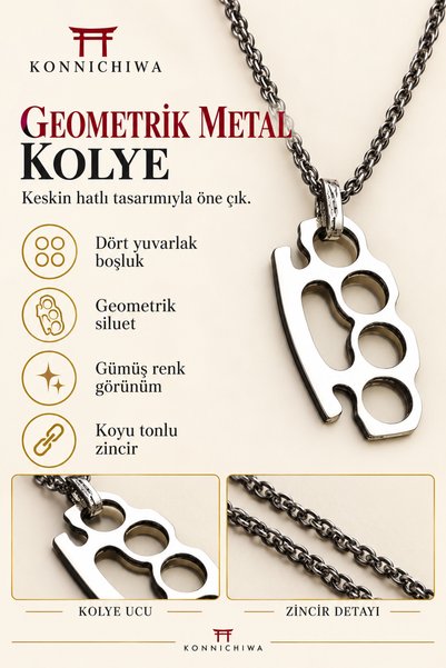 FG KONNİCHİWA PARMAKLI KOLYE ÇELİK