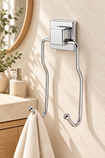 ORSA HOME 601 Kare Yapışkanlı 2 Li Askı Krom