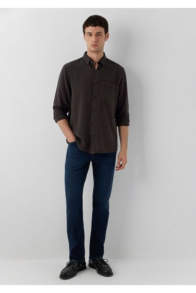 Mavi (Tencel™) Lyocell Kahverengi Gömlek Regular Fit / Normal Kesim 0212064-7...
