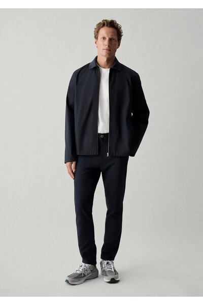 Mavi Zippered Navy Blue Thin Jacket Loose Fit / Relaxed Fit 0212079-70489
