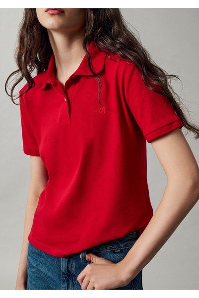 Mavi Logo Baskılı Kırmızı Polo Tişört Regular Fit / Normal Kesim 1614192-88631