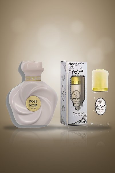 MARYAM Rose Noir عطر 75 مل ولوشن للجسم 40 مل – مجموعة من قطعتين
