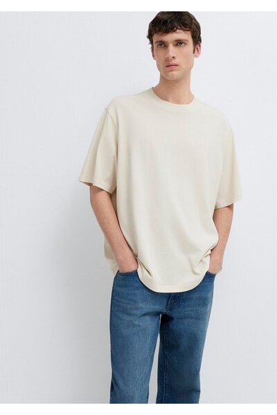 Mavi Beige Basic T-Shirt Relaxed Fit / Comfortable Cut 0613332-70140
