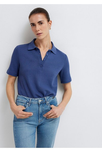 Mavi Örme Polo Tişört Slim Fit / Dar Kesim 1614311-70757