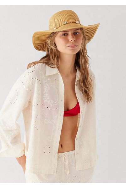 Mavi Sea Shell Beige Straw Hat 1913773-70185