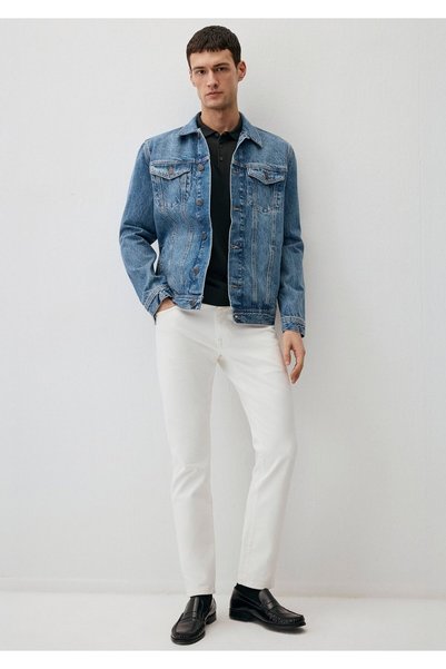 Mavi M0035190581 Marcus Edition White Jean Pants Men's Denim Trousers White
