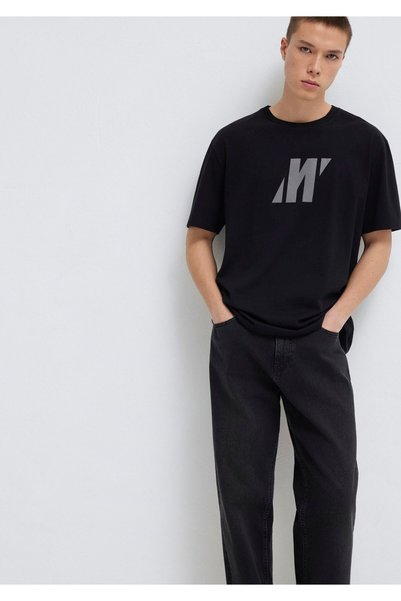 Mavi Tricou negru cu reflector Pro Logo Detaliat Loose Fit / Fit confortabil ...
