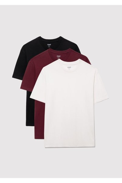 Mavi 3-Pack Loose Fit Men's Basic T-Shirt Loose Fit / Loose Comfortable Cut 0...