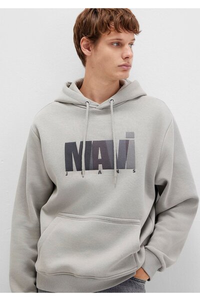 Mavi Jeans Logo Baskılı Gri Sweatshirt 0S10199-70093