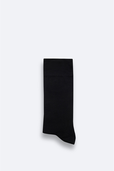 Avva Men's Black 3-Piece Cotton Socks Set with Gift Box B008561