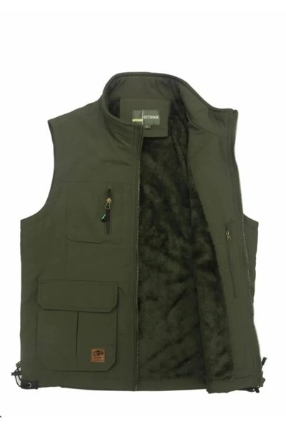 modapasaj TAKTİKAL OUTDOOR YELEK HAKİ RENGİ KIŞLIK (KALIPLAR DARDIR BİR BEDEN...