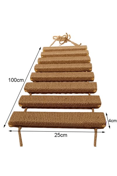 Choice 100cm full sisal Cat Climbing Ladder Bridge for Cats Cage Sisal Wooden...