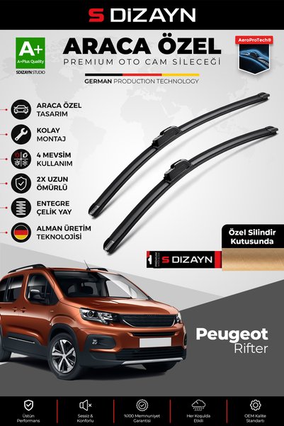 S Dizayn S-Dizayn Peugeot Rifter ile Uyumlu Ön Cam Silecek Seti 2019 Üzeri Pr...