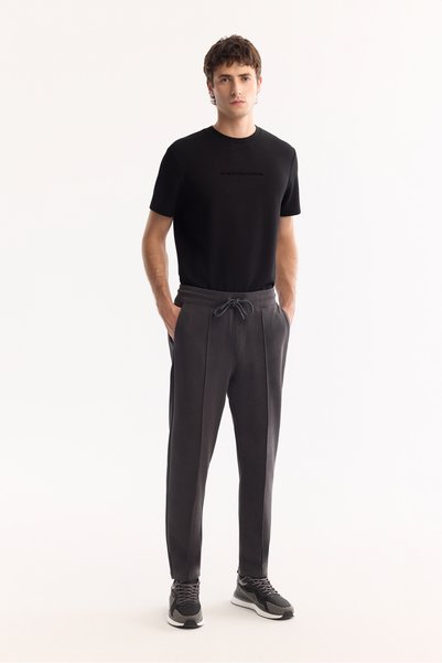 Avva Pantaloni de sport pentru bărbați, antracit, cu talie elastică, cu șiret...