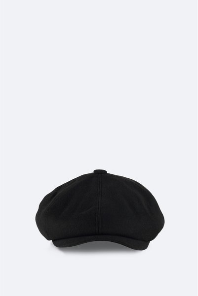 Avva Men's Black Wool Blend Cap Hat A52Y9203