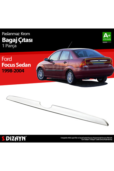 S Dizayn S-Dizayn Ford Focus 1 ile Uyumlu SD Krom Bagaj Çıtası 1998-2005