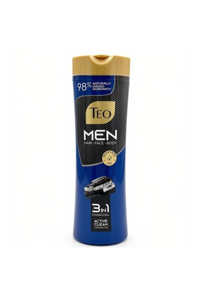 Teo Set 5 x Sampon Men 3in1, Carbune, 350 ml