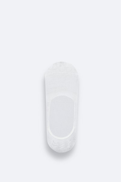 Avva Men's White Bamboo Ballerina Socks A51Y8501