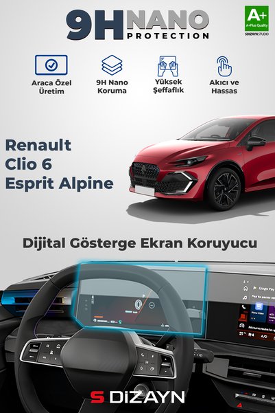 S Dizayn S-Dizayn Renault Clio 6 Esprit Alpine 9H Nano Dijital Gösterge Ekran...