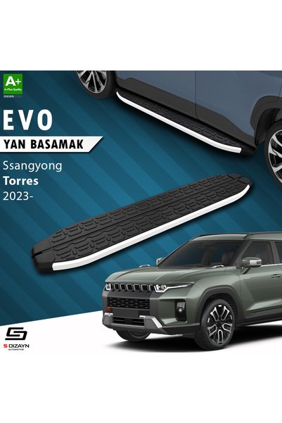 S Dizayn Ssangyong Torres ile Uyumlu Evo Aluminyum Yan Basamak 183 Cm 2023 Üz...