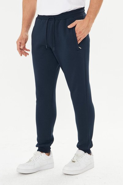 Marco Ferry Men's Winter 3 Thread Sweatpants Navy Blue 5464-L