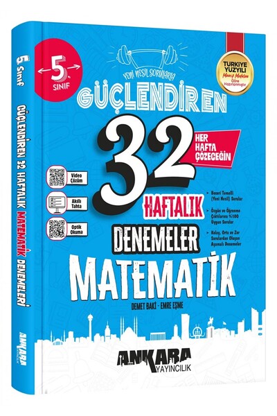 Ankara Yayıncılık 5.Sınıf Güçlendiren 32 Haftalık Matematik Denemeleri