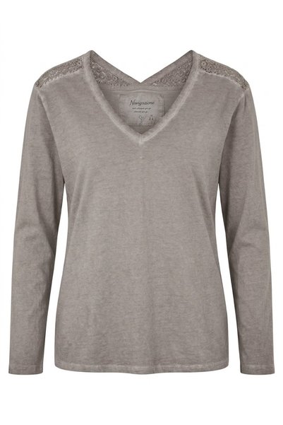 OSM Grey lace cotton blouse