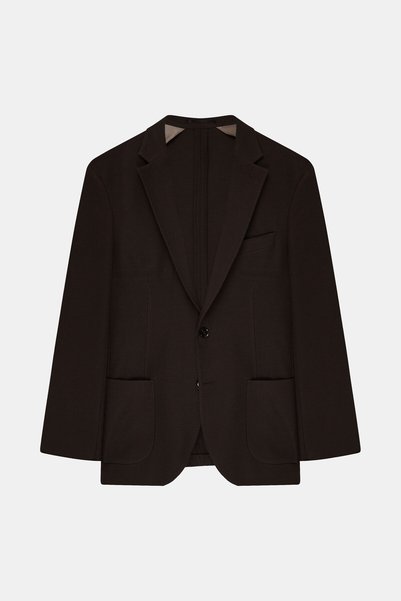 W Collection KAHVE DÜĞMELİ YÜN/İPEK CEKET