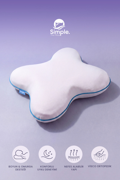 Simple. The Pillow Μαξιλάρι στήριξης λαιμού Visco Kelebek 57*45*13