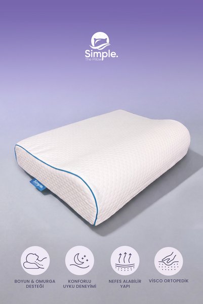 Simple. The Pillow Pernă de susținere ortopedică Visco pentru îndreptarea gât...