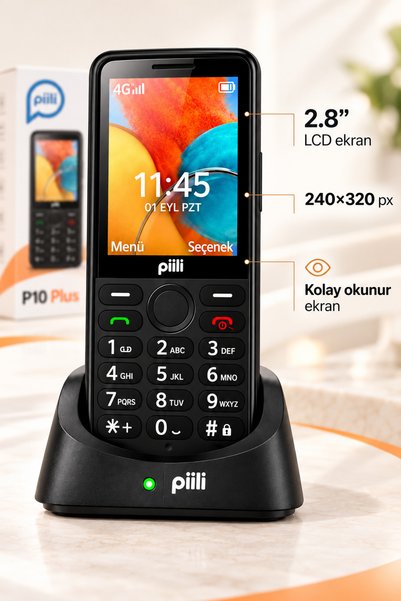 Piili P10 Plus Tuşlu Telefon Resmi Distribütör Garantili