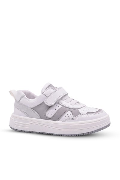 kids A more Wang Erkek Çocuk Tek Cırtlı Ve Lastikli Hakiki Deri Beyaz Günlük ...