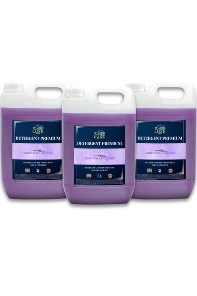 Luxe Wash Detergent Lichid Mireasma Lavandei 15L – Pachet 3x Relaxare și Cură...