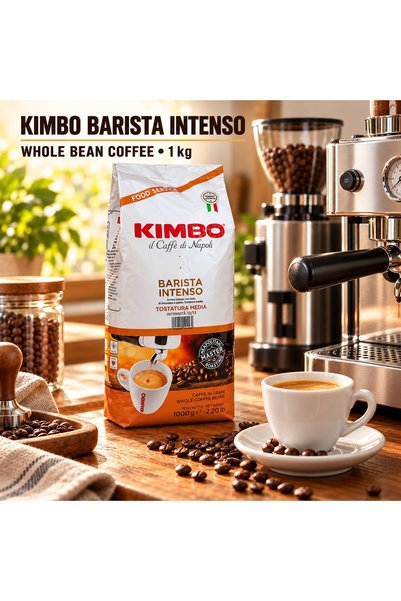 Kimbo Barista Intenso Whole Bean Coffee, 1 kg, Neapolitan Espresso Blend