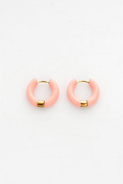 UKHWD SUPPLY Enamel Hoop Earrings Ka5017Pm