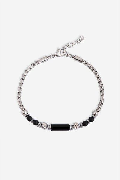 Crupt Studio 316L Steel Aurex Silver Chain Men's Bracelet