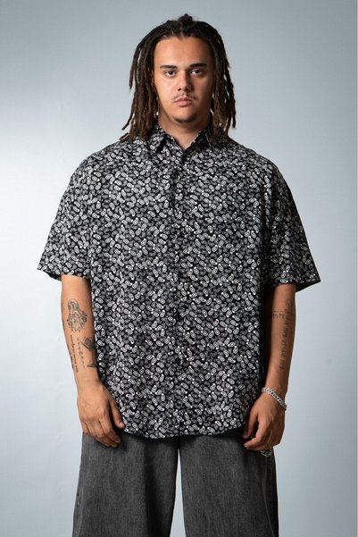 Super Rare Ανδρικό πουκάμισο Paisley Oversize από βαμβάκι US3563SY