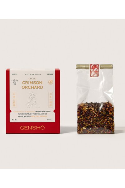 Hibiskus ve Kırmızı Meyve Aromalı Bitki Çayı Harmanı – Crimson Orchard Dökme Çay 50 g | GENSHŌ